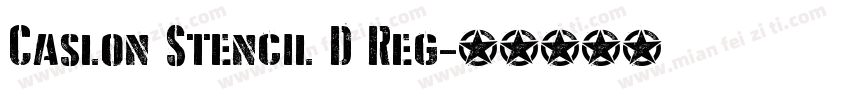 Caslon Stencil D Reg字体转换